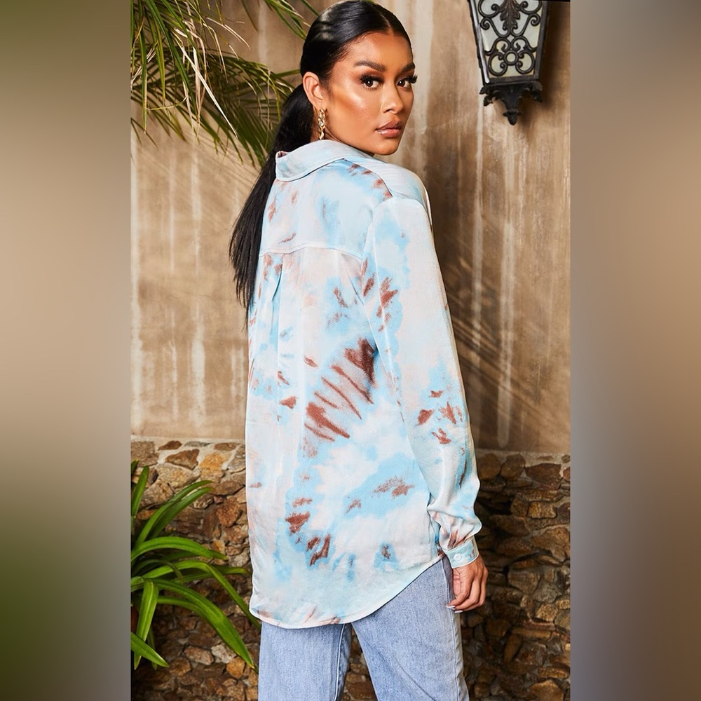 OVERSIZED Long Sleeve Button Down SHIRT - Picture 5 of 17